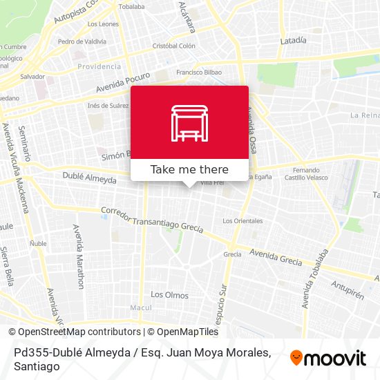 Pd355-Dublé Almeyda / Esq. Juan Moya Morales map