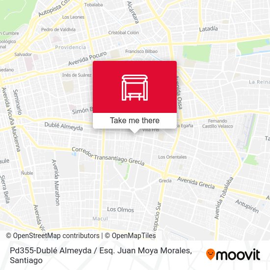 Mapa de Pd355-Dublé Almeyda / Esq. Juan Moya Morales