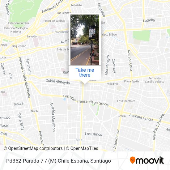 Pd352-Parada 7 / (M) Chile España map