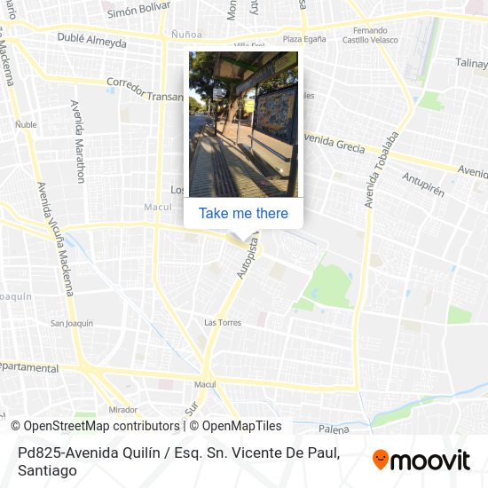 Pd825-Avenida Quilín / Esq. Sn. Vicente De Paul map