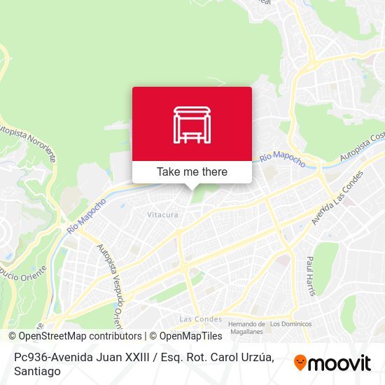 Mapa de Pc936-Avenida Juan XXIII / Esq. Rot. Carol Urzúa