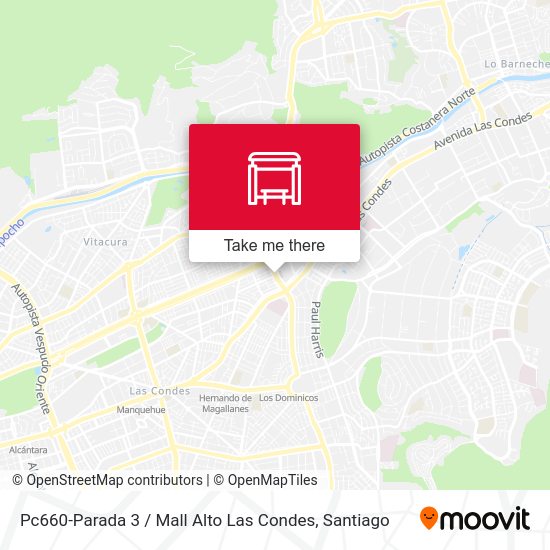 Mapa de Pc660-Parada 3 / Mall Alto Las Condes