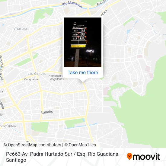 Pc663-Av. Padre Hurtado-Sur / Esq. Río Guadiana map