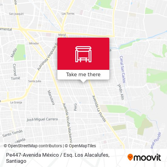 Pe447-Avenida México / Esq. Los Alacalufes map