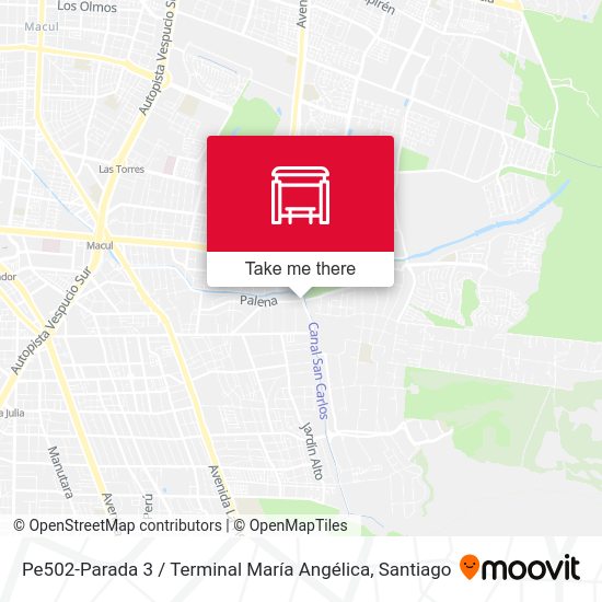 Mapa de Pe502-Parada 3 / Terminal María Angélica