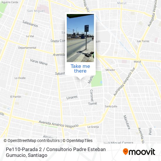 Pe110-Parada 2 / Consultorio Padre Esteban Gumucio map