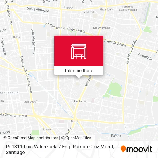 Pd1311-Luis Valenzuela / Esq. Ramón Cruz Montt map