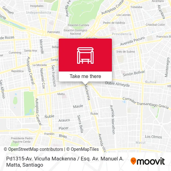Pd1315-Av. Vicuña Mackenna / Esq. Av. Manuel A. Matta map