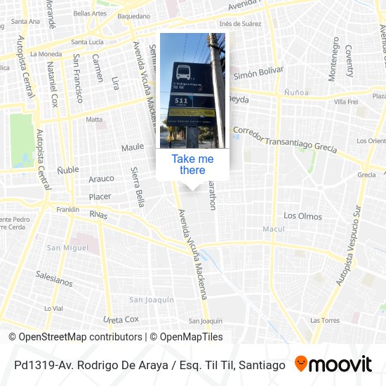 Mapa de Pd1319-Av. Rodrigo De Araya / Esq. Til Til