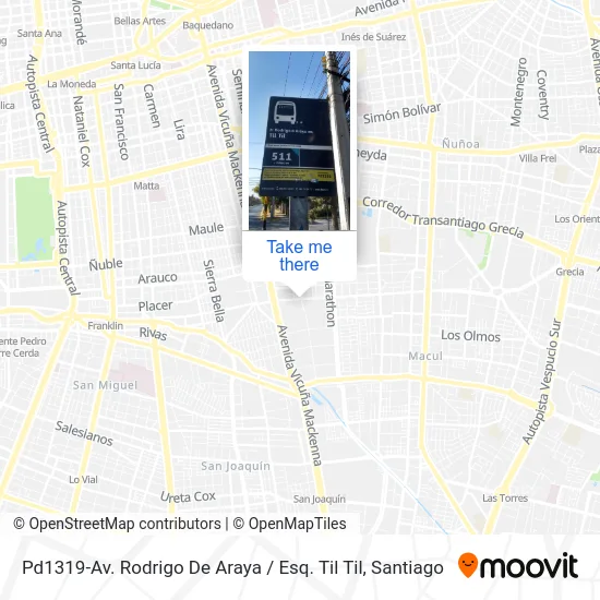 Pd1319-Av. Rodrigo De Araya / Esq. Til Til map
