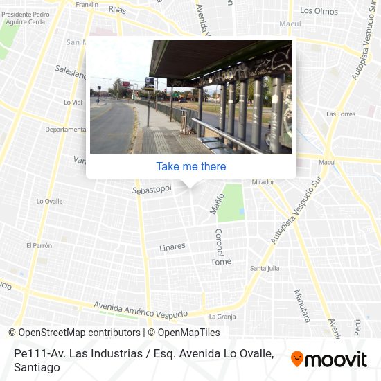 Pe111-Av. Las Industrias / Esq. Avenida Lo Ovalle map