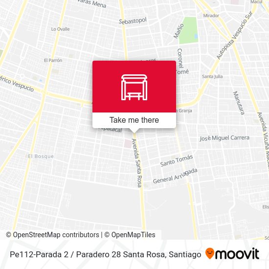 Mapa de Pe112-Parada 2 / Paradero 28 Santa Rosa