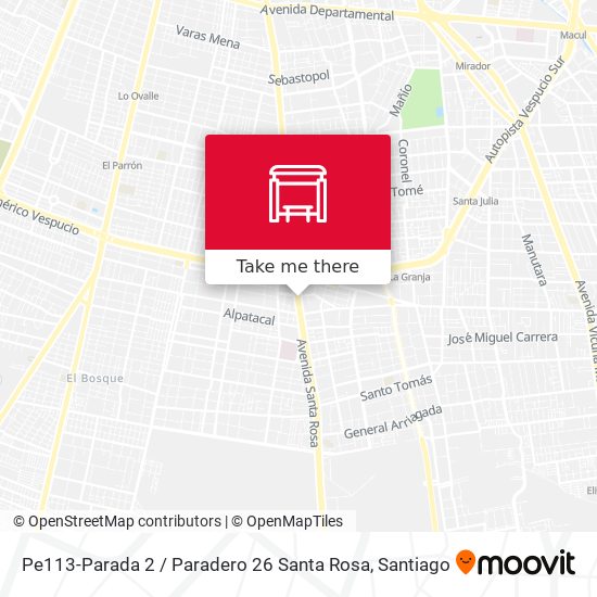 Pe113-Parada 2 / Paradero 26 Santa Rosa map