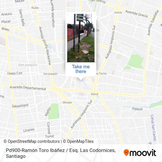 Pd900-Ramón Toro Ibáñez / Esq. Las Codornices map