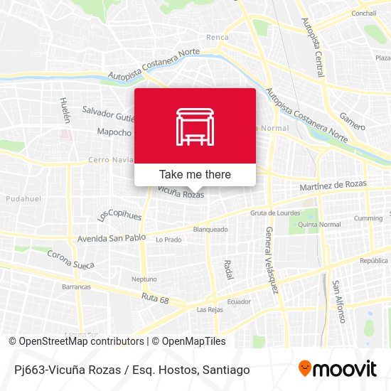 Pj663-Vicuña Rozas / Esq. Hostos map