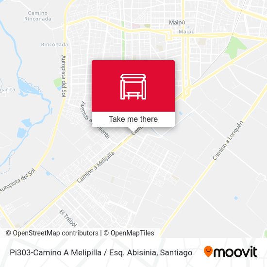 Pi303-Camino A Melipilla / Esq. Abisinia map
