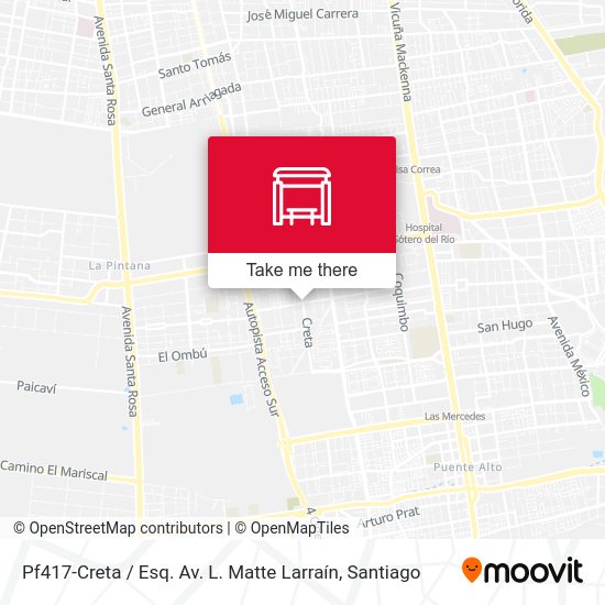Pf417-Creta / Esq. Av. L. Matte Larraín map