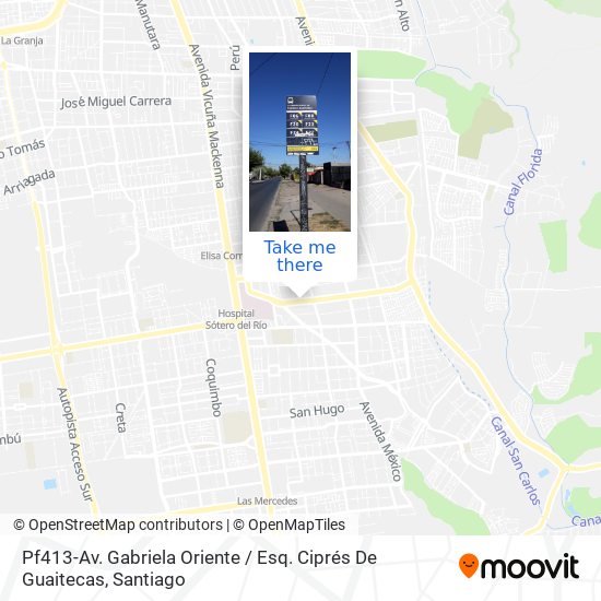 Pf413-Av. Gabriela Oriente / Esq. Ciprés De Guaitecas map