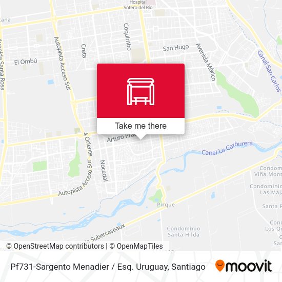 Mapa de Pf731-Sargento Menadier / Esq. Uruguay