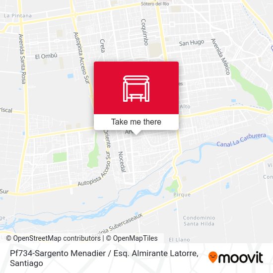 Pf734-Sargento Menadier / Esq. Almirante Latorre map