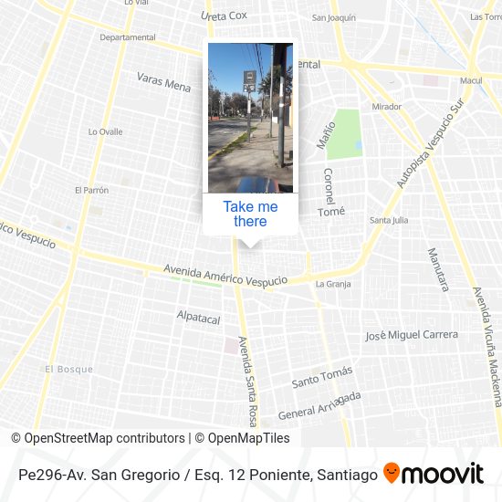 Pe296-Av. San Gregorio / Esq. 12 Poniente map