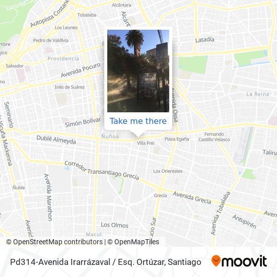 Pd314-Avenida Irarrázaval / Esq. Ortúzar map