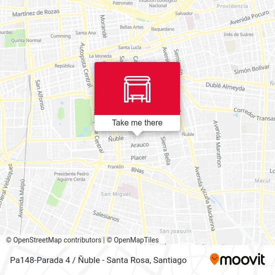 Pa148-Parada 4 / Ñuble - Santa Rosa map