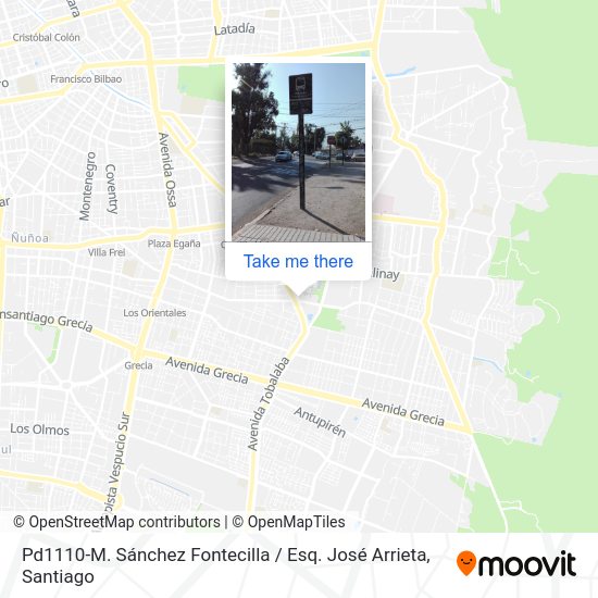 Pd1110-M. Sánchez Fontecilla / Esq. José Arrieta map