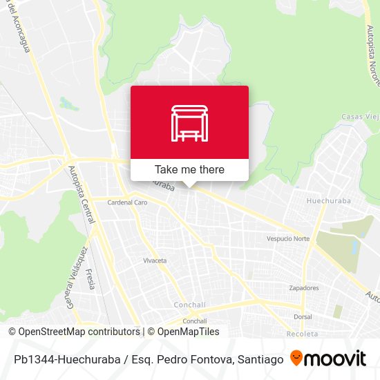 Pb1344-Huechuraba / Esq. Pedro Fontova map