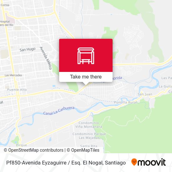 Pf850-Avenida Eyzaguirre / Esq. El Nogal map