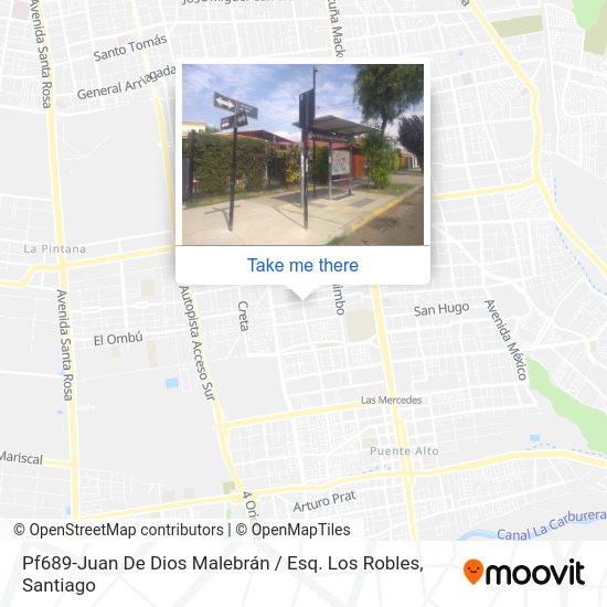 Pf689-Juan De Dios Malebrán / Esq. Los Robles map