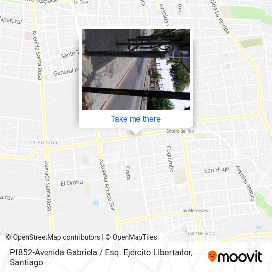 Pf852-Avenida Gabriela / Esq. Ejército Libertador map