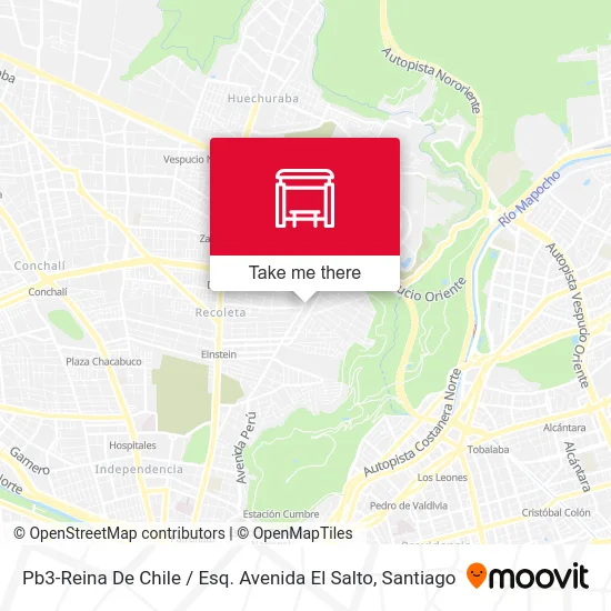 Pb3-Reina De Chile / Esq. Avenida El Salto map