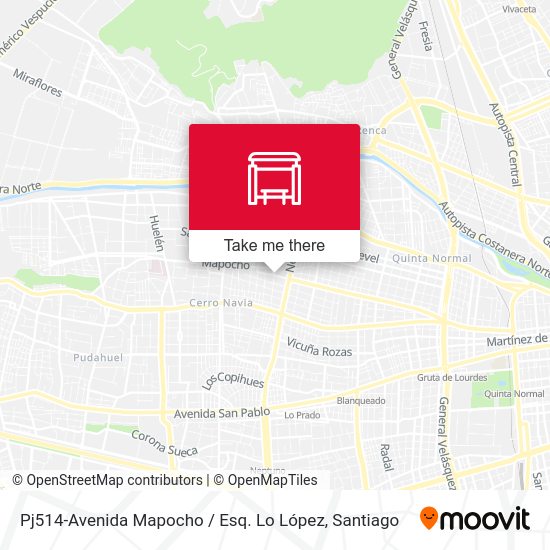 Pj514-Avenida Mapocho / Esq. Lo López map