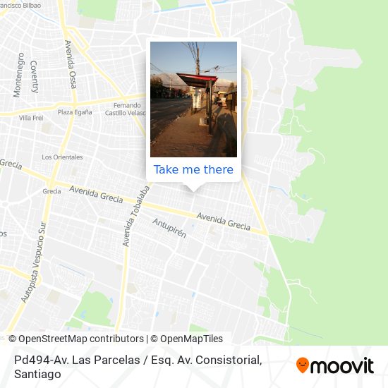 Pd494-Av. Las Parcelas / Esq. Av. Consistorial map