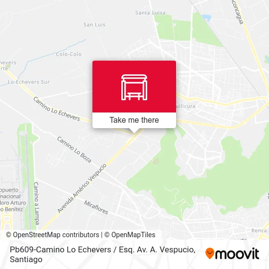 Pb609-Camino Lo Echevers / Esq. Av. A. Vespucio map