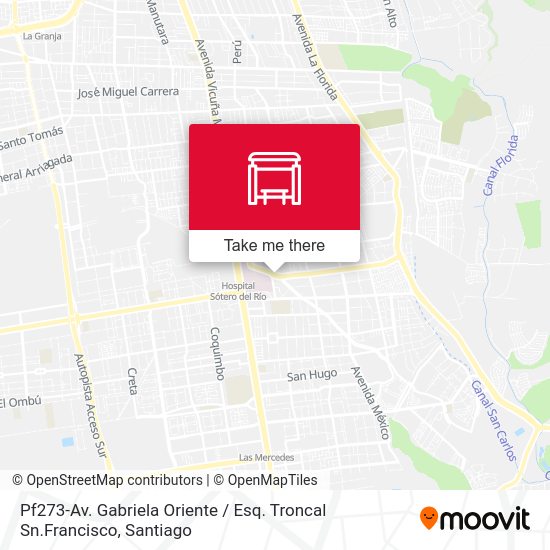 Mapa de Pf273-Av. Gabriela Oriente / Esq. Troncal Sn.Francisco