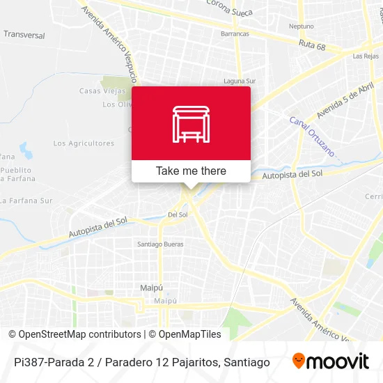 Mapa de Pi387-Parada 2 / Paradero 12 Pajaritos
