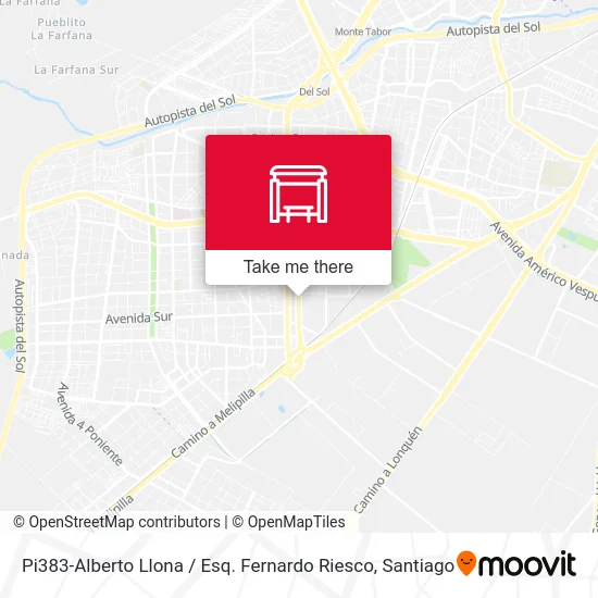 Pi383-Alberto Llona / Esq. Fernardo Riesco map