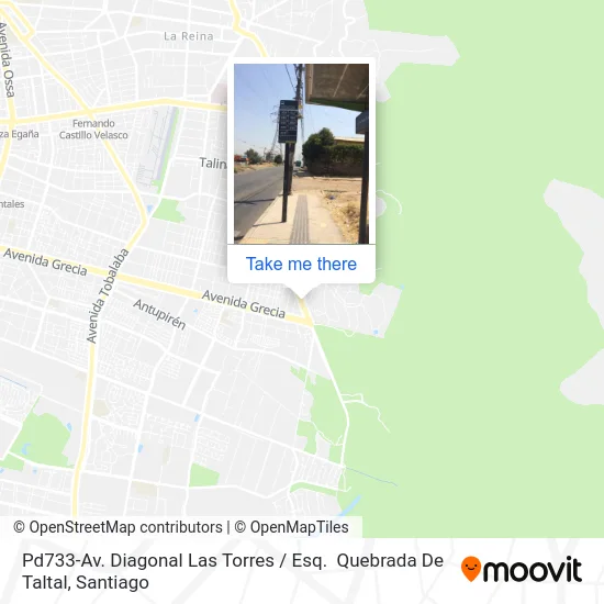 Pd733-Av. Diagonal Las Torres / Esq.  Quebrada De Taltal map