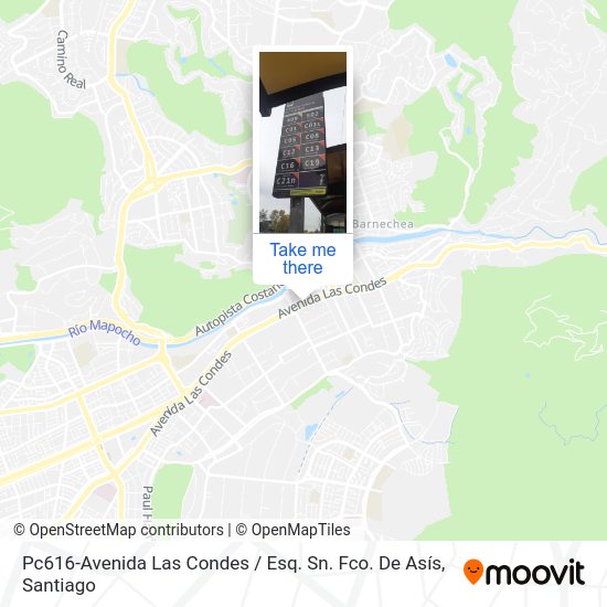 Mapa de Pc616-Avenida Las Condes / Esq. Sn. Fco. De Asís