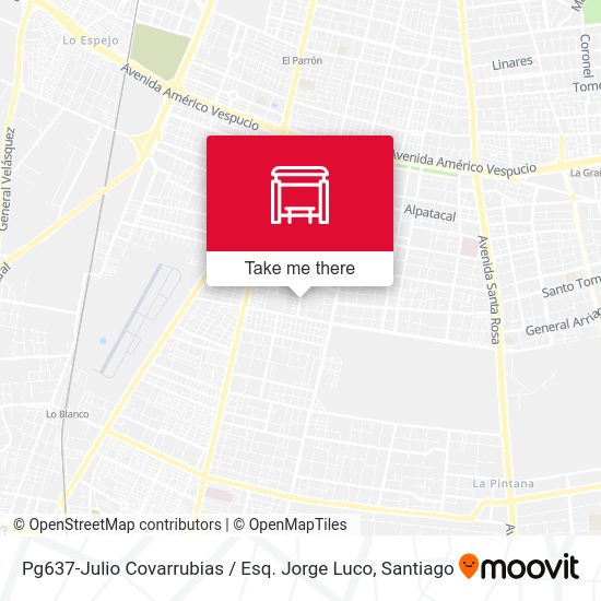 Mapa de Pg637-Julio Covarrubias / Esq. Jorge Luco