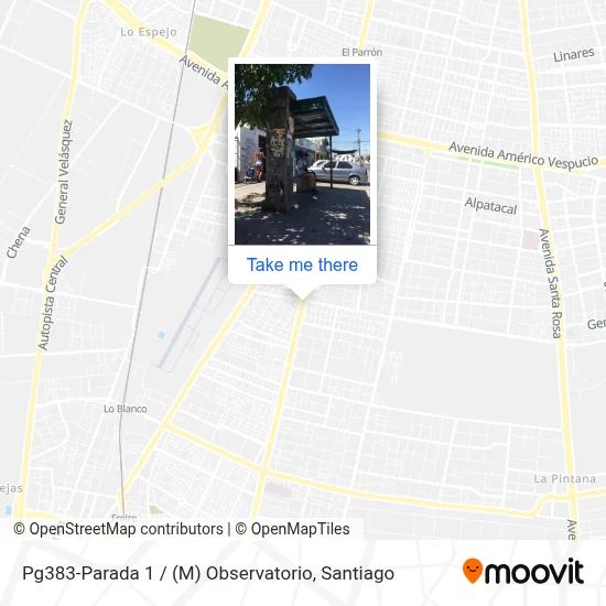 Pg383-Parada 1 / (M) Observatorio map