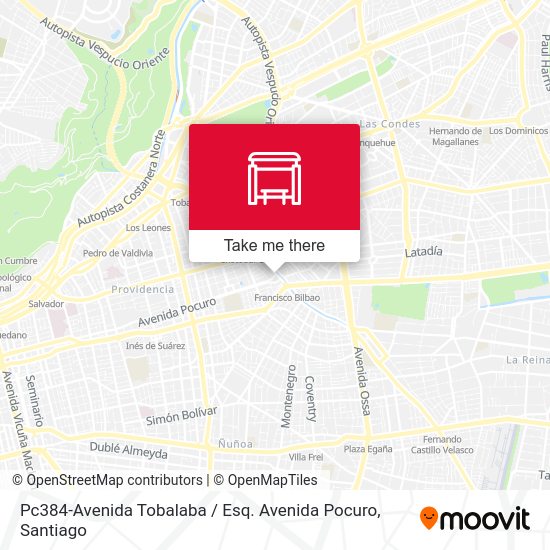 Mapa de Pc384-Avenida Tobalaba / Esq. Avenida Pocuro