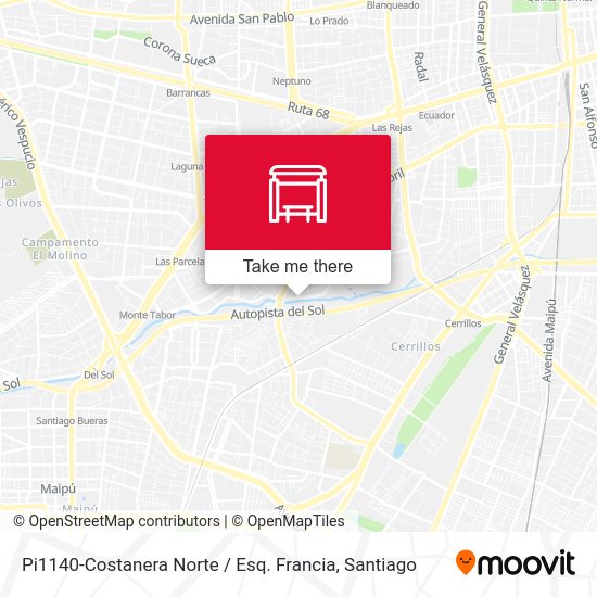 Pi1140-Costanera Norte / Esq. Francia map