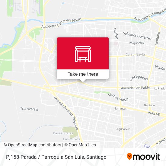 Pj158-Parada / Parroquia San Luis map