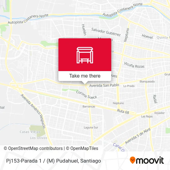 Pj153-Parada 1 / (M) Pudahuel map