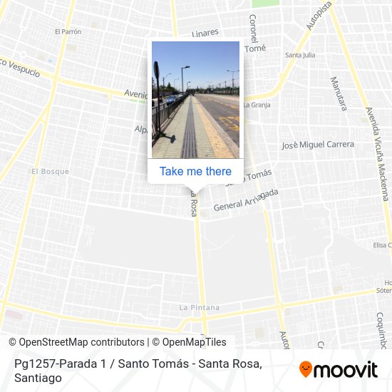 Mapa de Pg1257-Parada 1 / Santo Tomás - Santa Rosa