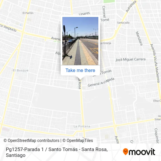 Pg1257-Parada 1 / Santo Tomás - Santa Rosa map