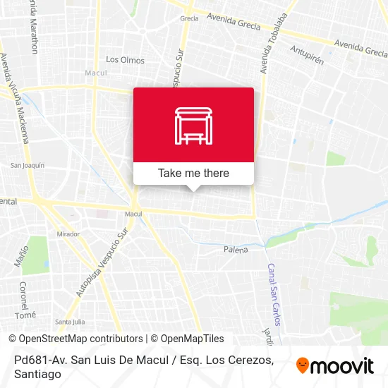 Pd681-Av. San Luis De Macul / Esq. Los Cerezos map